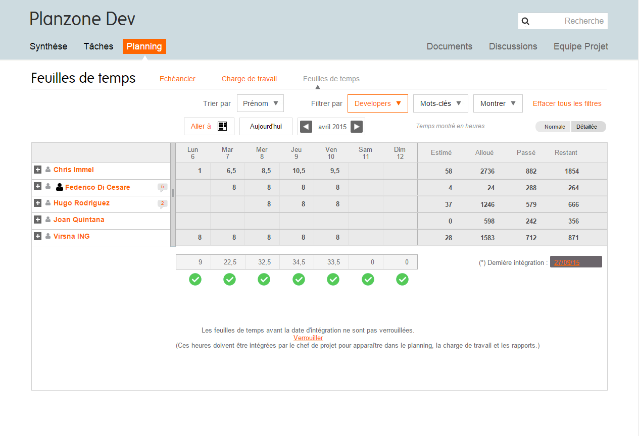 Logiciel Timesheet : Gestion du temps de travail | Planzone